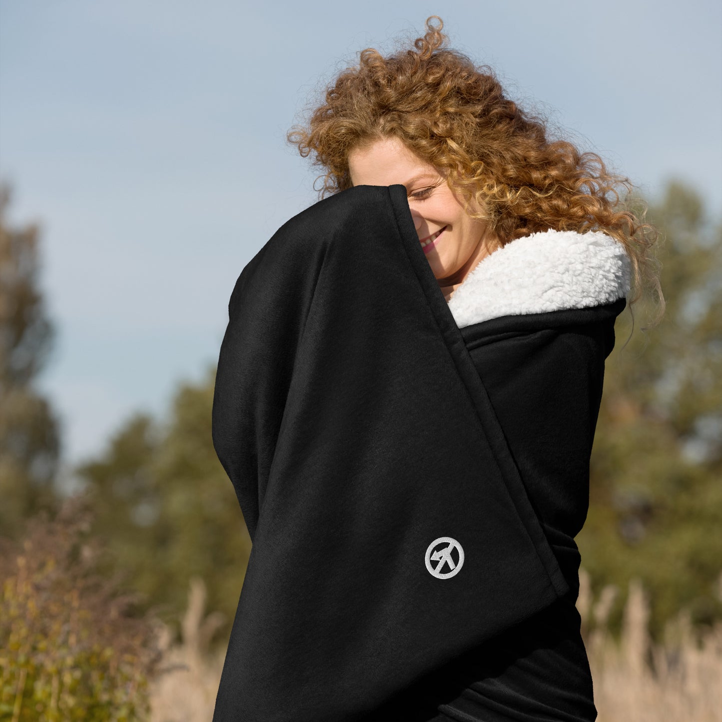 No Left Turn® Embroidered Premium Sherpa Blanket