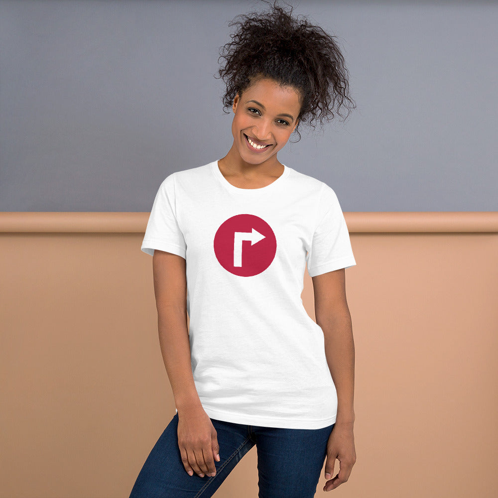 "Turn Right" Unisex Staple T-Shirt (13)